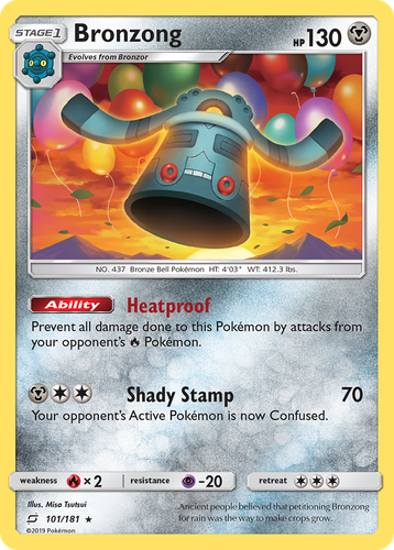 Bronzong #101 from Team Up - Rare - Illustrated by Misa Tsutsui