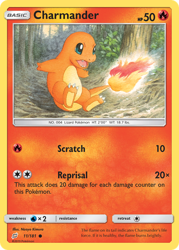 Charmander Pokémon TCG card art
