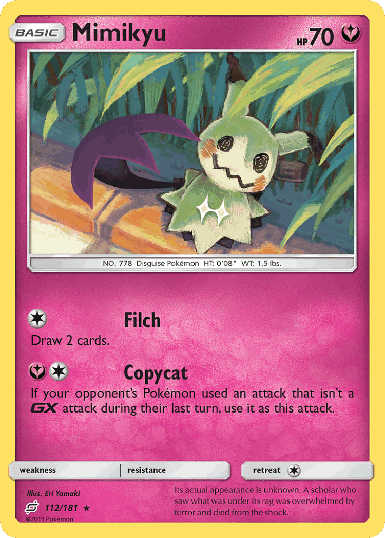 Mimikyu #112 from Team Up - Rare - Illustrated by Eri Yamaki
