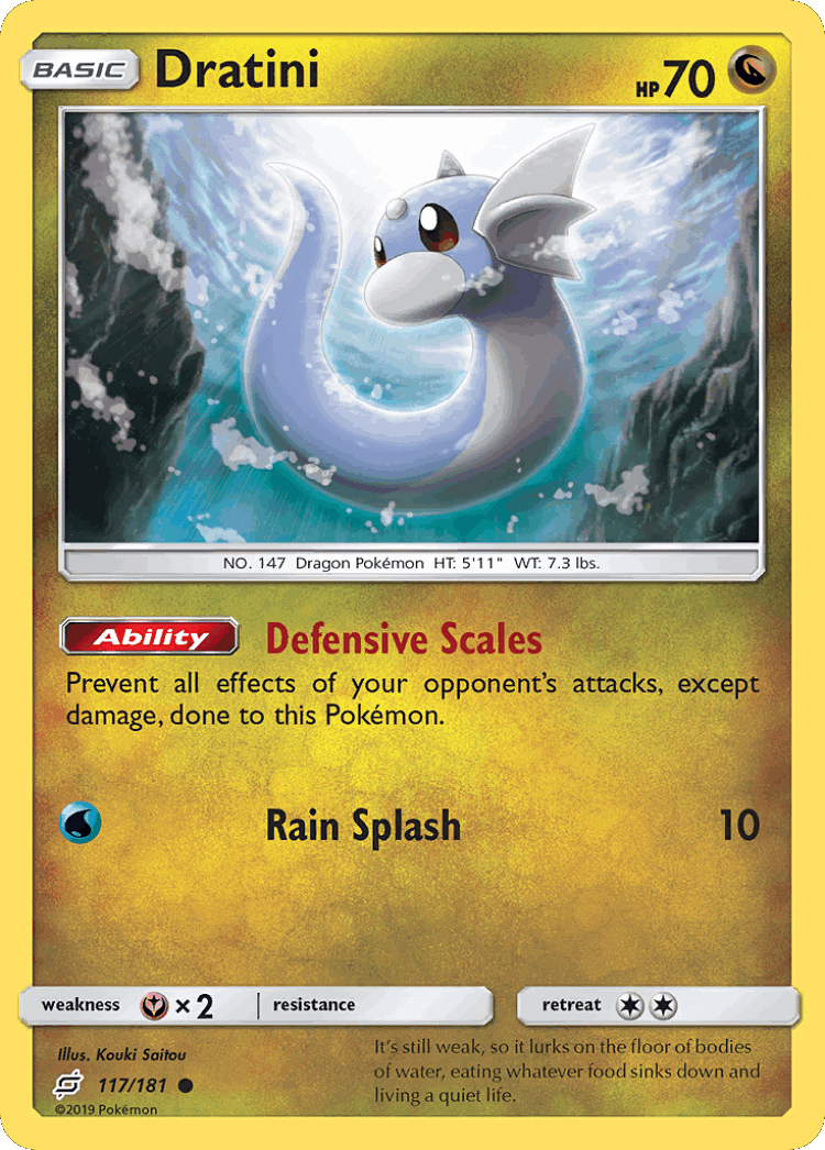Dratini #117 from Team Up - Common - Illustrated by Kouki Saitou