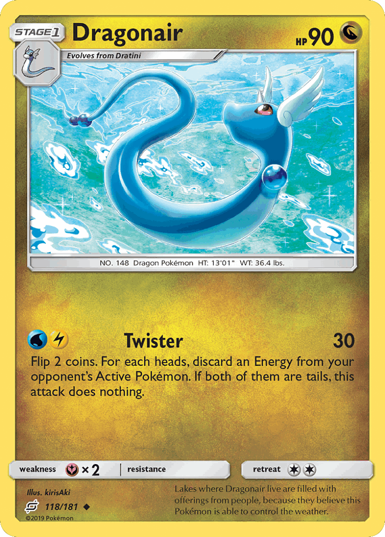 Dragonair #118 from Team Up - Uncommon - Illustrated by kirisAki