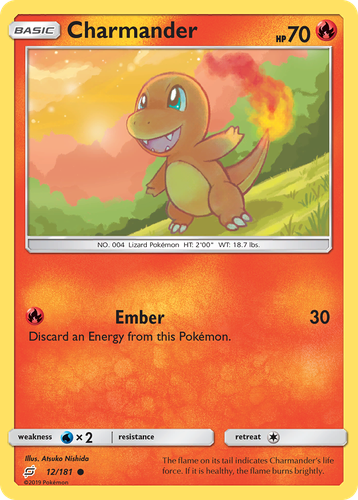 Charmander #12 from Team Up - Common - Illustrated by Atsuko Nishida