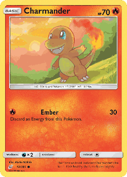 Charmander Pokémon TCG card art