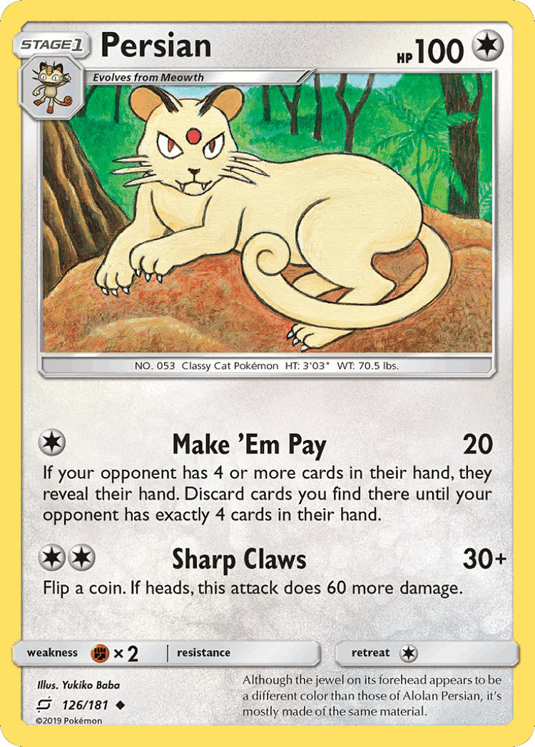 Persian #126 from Team Up - Uncommon - Illustrated by Yukiko Baba