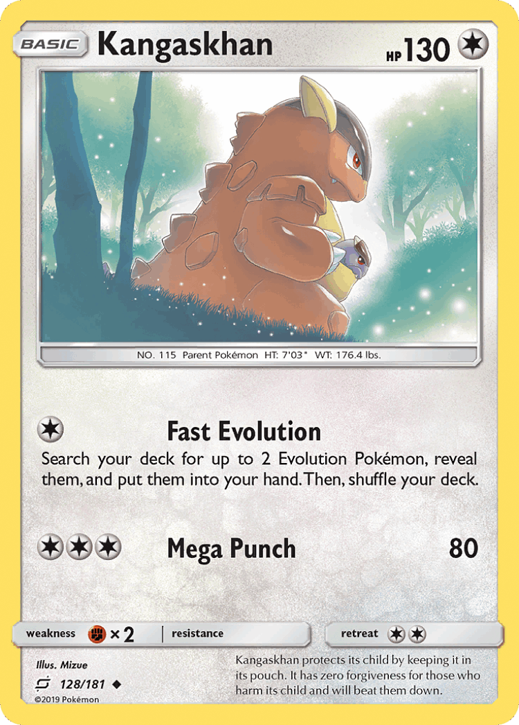 Kangaskhan #128 from Team Up - Uncommon - Illustrated by Mizue