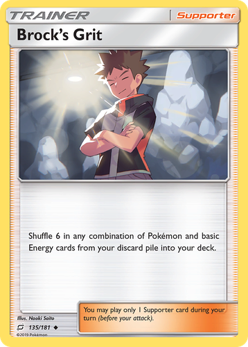 Brock's Grit #135 from Team Up - Uncommon - Illustrated by Naoki Saito