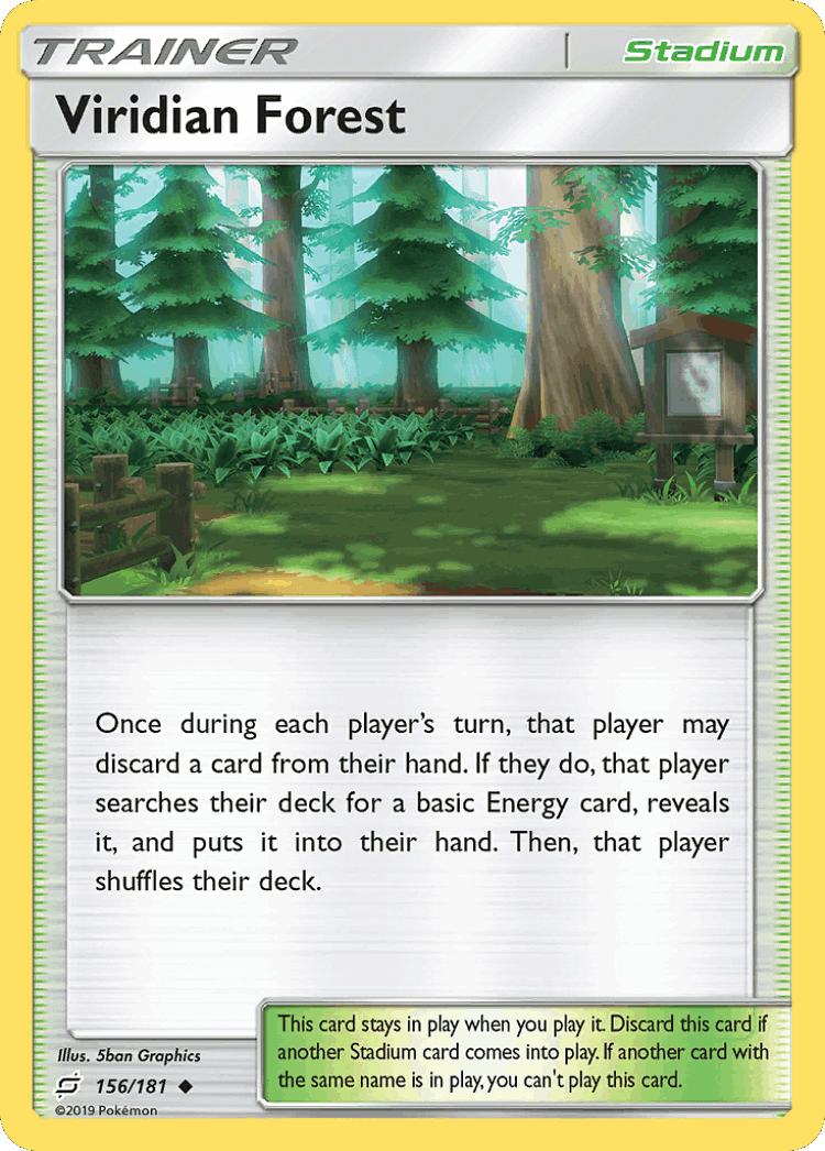 Viridian Forest #156 from Team Up - Uncommon - Illustrated by 5ban Graphics
