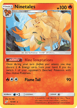 Ninetales Pokémon TCG card art