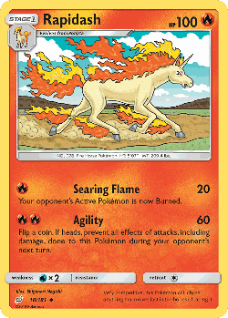 Rapidash Pokémon TCG card art