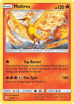 Moltres Pokémon TCG card art