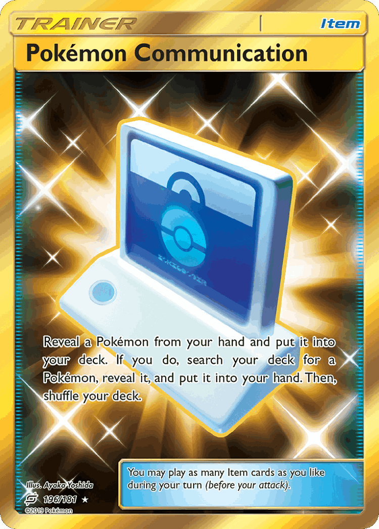 Pokémon Communication #196 from Team Up - Rare Secret - Illustrated by Ayaka Yoshida