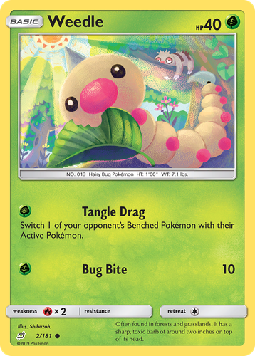 Weedle Pokémon TCG card art