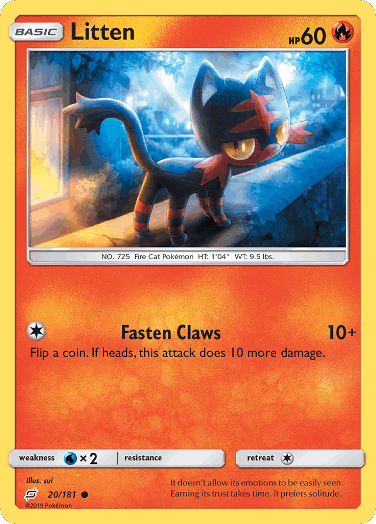 Litten #20 from Team Up - Common - Illustrated by sui