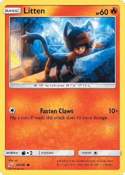 Litten Pokémon TCG card art