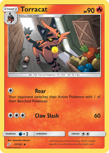 Torracat Pokémon TCG card art