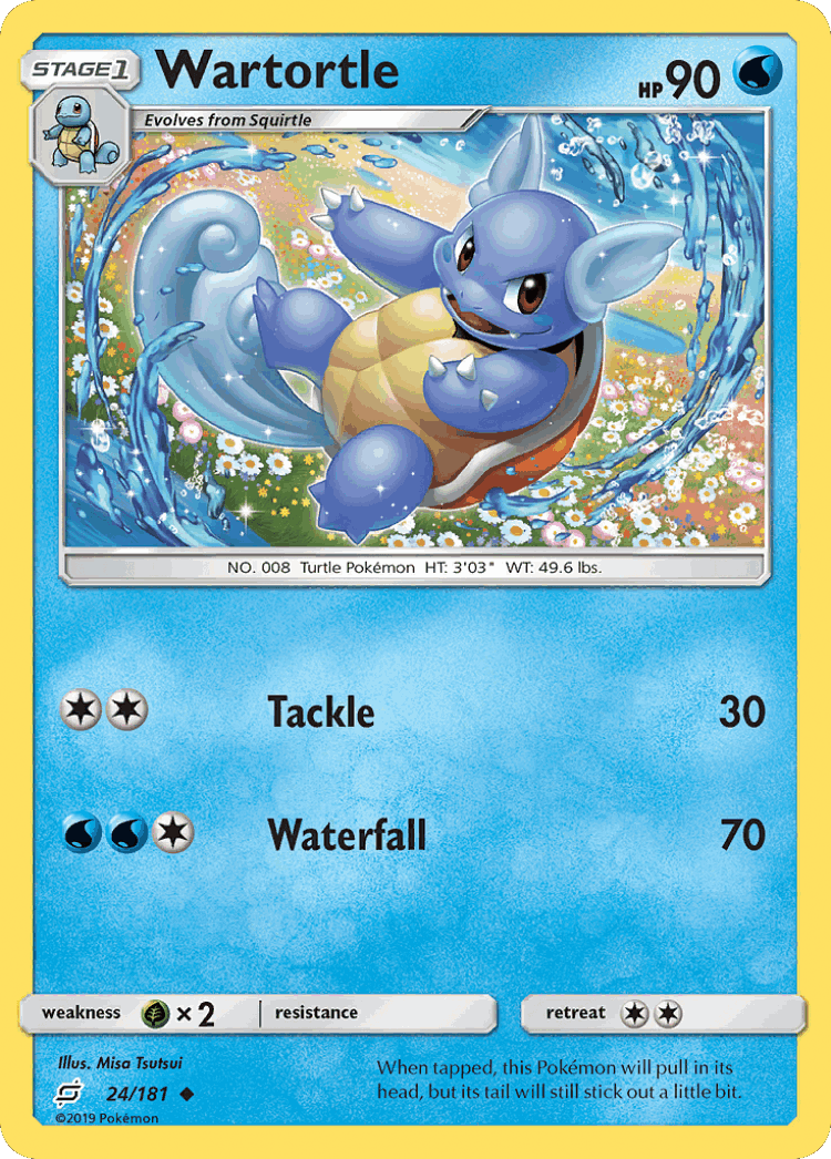 Wartortle #24 from Team Up - Uncommon - Illustrated by Misa Tsutsui