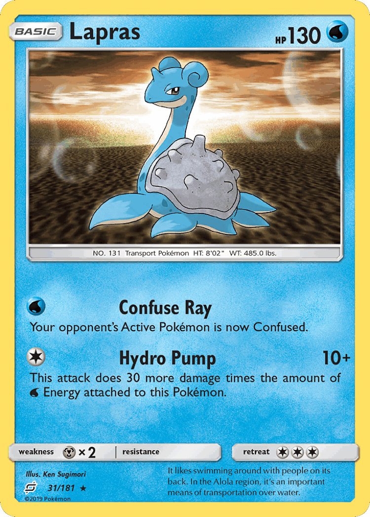 Lapras #31 from Team Up - Rare - Illustrated by Ken Sugimori