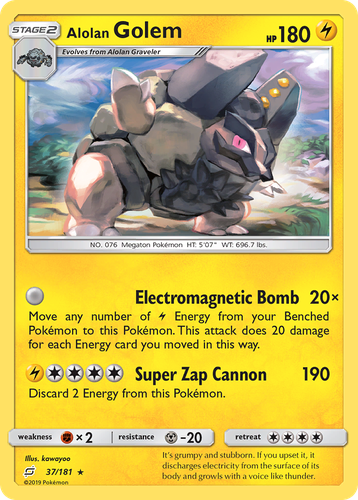 Alolan Golem 37, Team Up