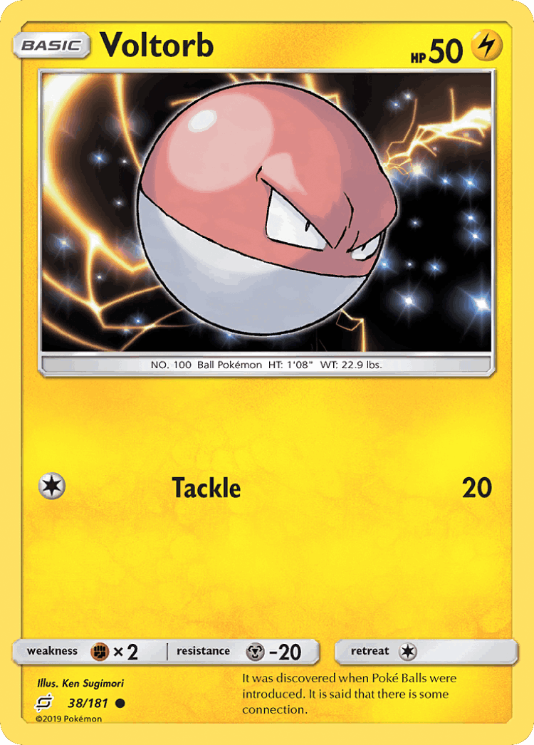 Voltorb #38 from Team Up - Common - Illustrated by Ken Sugimori
