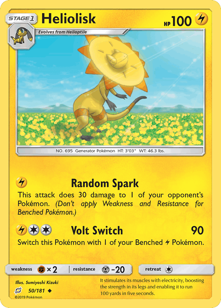 Heliolisk #50 from Team Up - Uncommon - Illustrated by Sumiyoshi Kizuki
