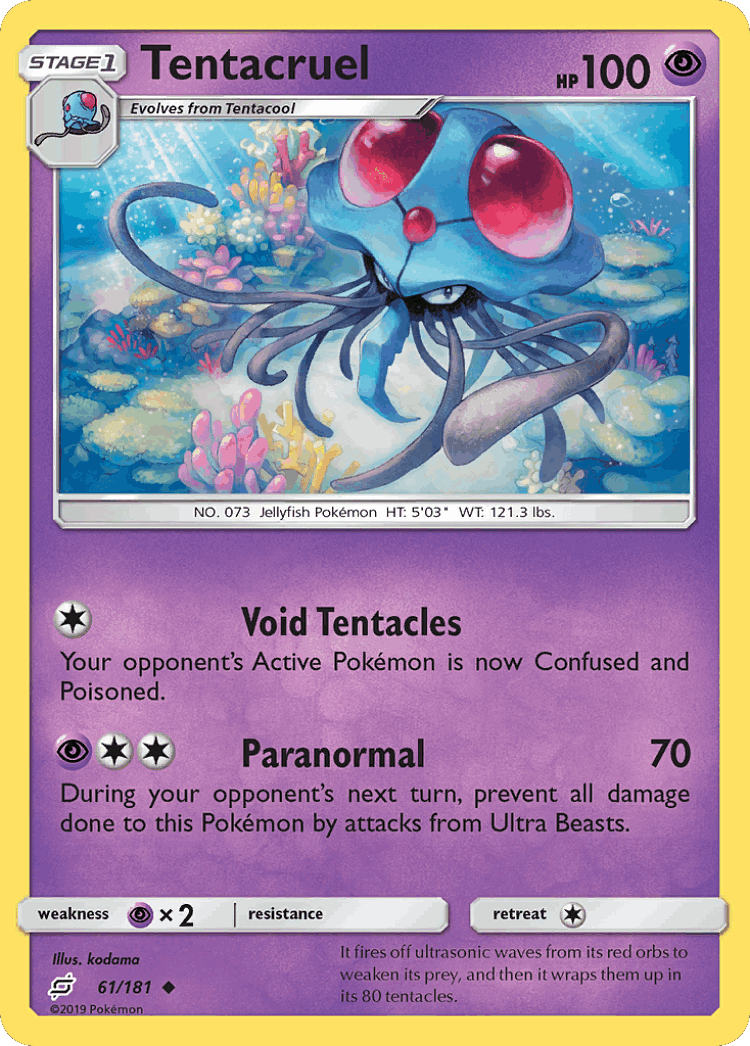 Tentacruel #61 from Team Up - Uncommon - Illustrated by kodama
