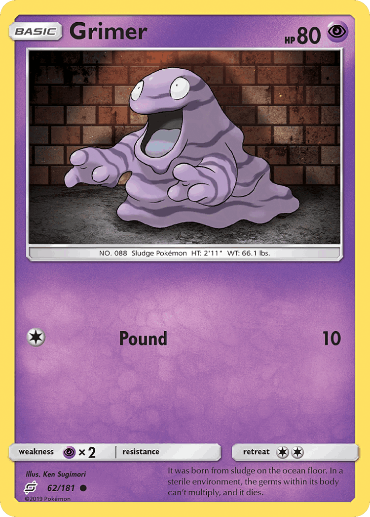 Grimer #62 from Team Up - Common - Illustrated by Ken Sugimori