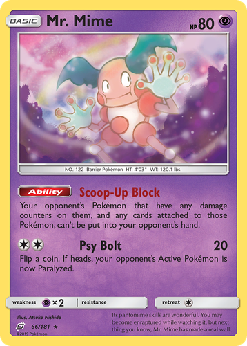 Mr. Mime #66 from Team Up - Rare - Illustrated by Atsuko Nishida