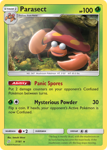 Parasect Pokémon TCG card art