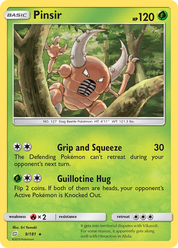 Pinsir Pokémon TCG card art