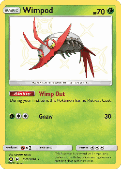 Wimpod Pokémon TCG card art