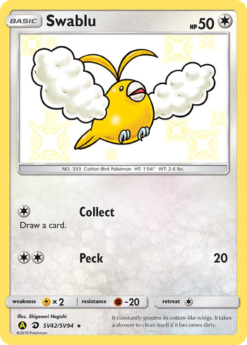 Swablu 42, Hidden Fates Shiny Vault
