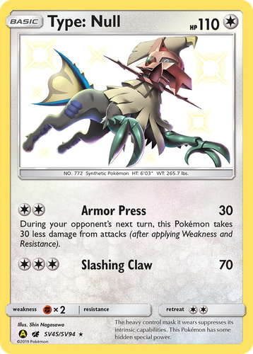 Type: Null 45, Hidden Fates Shiny Vault