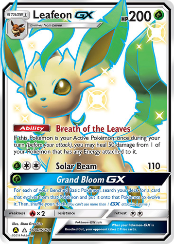 Leafeon-GX 46, Hidden Fates Shiny Vault