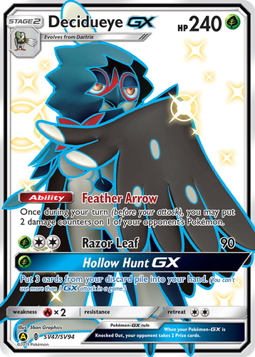 Decidueye-GX 47, Hidden Fates Shiny Vault