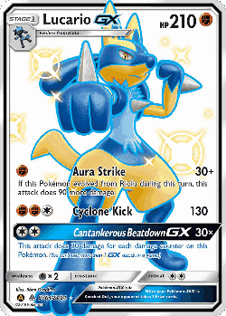 Lucario-GX 64, Hidden Fates Shiny Vault