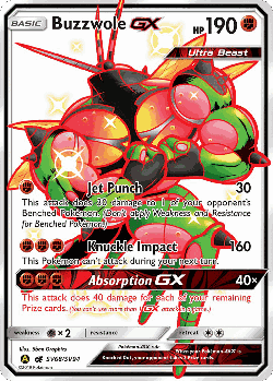 Buzzwole-GX 68, Hidden Fates Shiny Vault