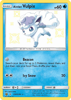 Alolan Vulpix Pokémon TCG card art