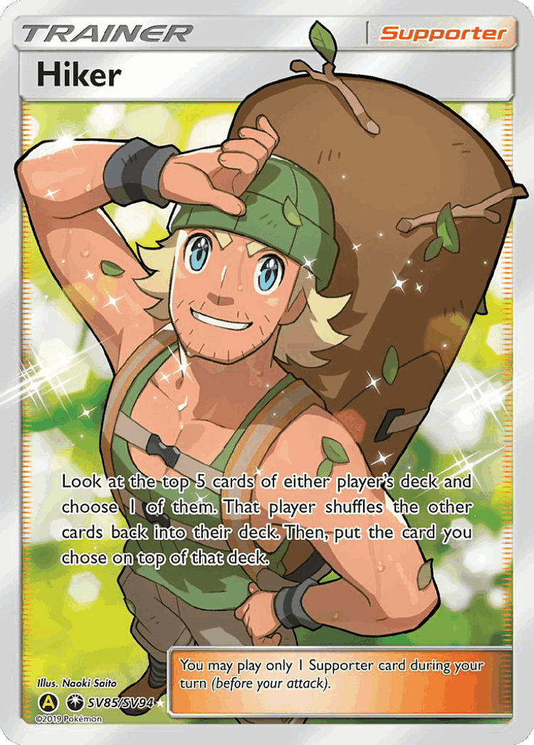 Hiker #85 from Hidden Fates Shiny Vault - Rare Ultra - Illustrated by Naoki Saito
