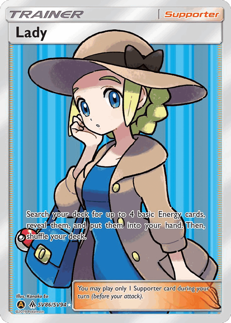Lady #86 from Hidden Fates Shiny Vault - Rare Ultra - Illustrated by Kanako Eo