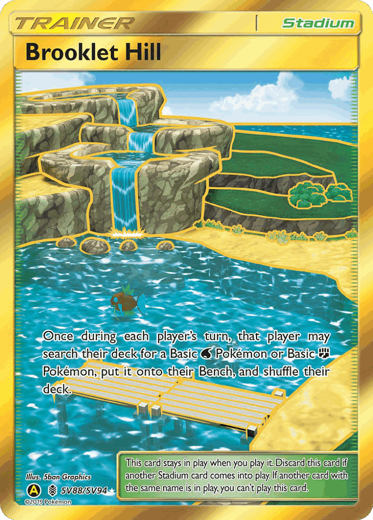 Brooklet Hill #88 from Hidden Fates Shiny Vault - Rare Secret - Illustrated by 5ban Graphics