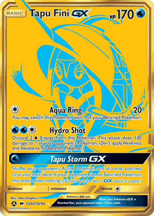 Tapu Fini-GX 92, Hidden Fates Shiny Vault