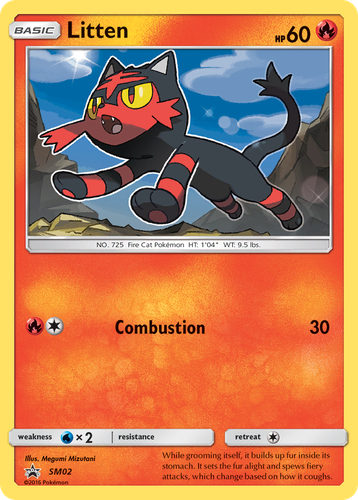 Litten Pokémon TCG card art
