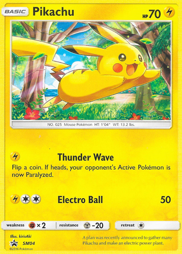 Pikachu #4 from SM Black Star Promos - Promo - Illustrated by kirisAki