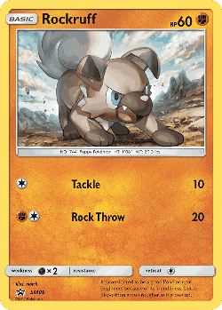 Rockruff Pokémon TCG card art