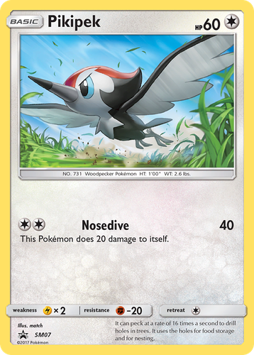 Pikipek Pokémon TCG card art