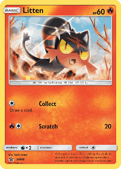 Litten Pokémon TCG card art