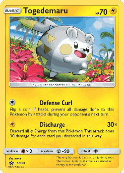 Togedemaru Pokémon TCG card art