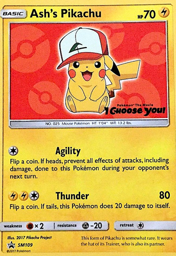 Ash's Pikachu 109, SM Black Star Promos