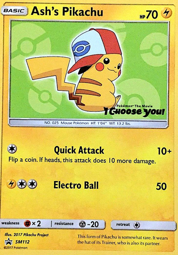 Ash's Pikachu 112, SM Black Star Promos