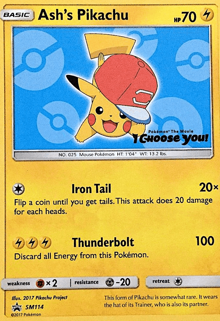 Ash's Pikachu #114 from SM Black Star Promos - Promo - Illustrated by 2017 Pikachu Project